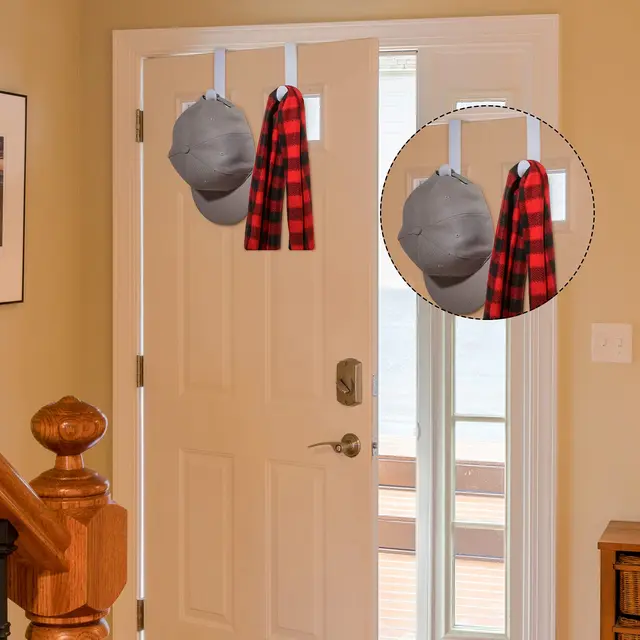 Crochets de vêtements en plastique au-dessus de la porte, crochets de suspension pour la maison, la cuisine, la chambre à coucher, décoration 6