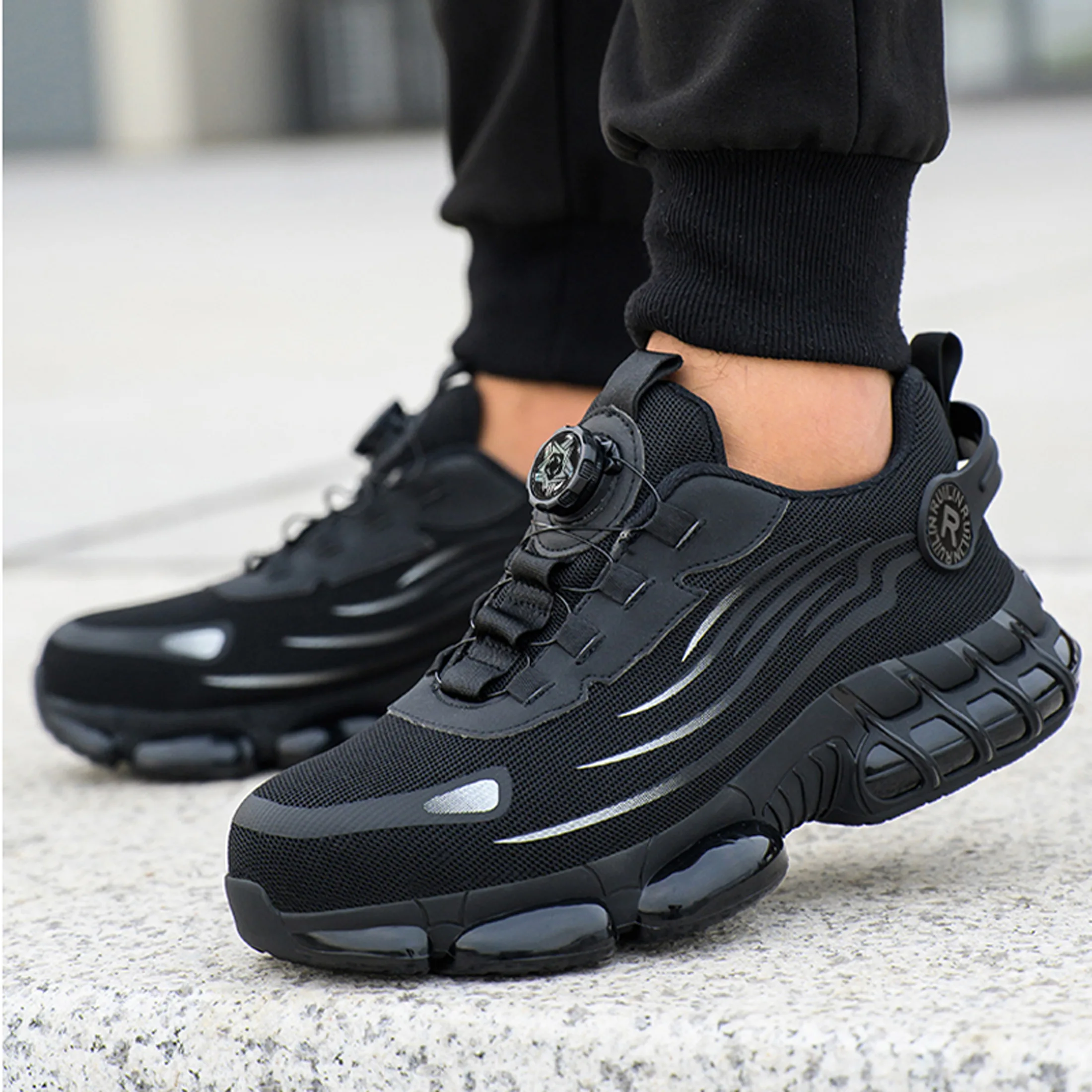 Indestructible Steel Toe Work Shoes for Men Women Rotating Button Safety Shoes Lightweight Construction Work Safety Shoes 6 Indestructible Steel Toe Work Shoes for Men Women Rotating Button Safety Shoes Lightweight Construction Work Safety Shoes 6