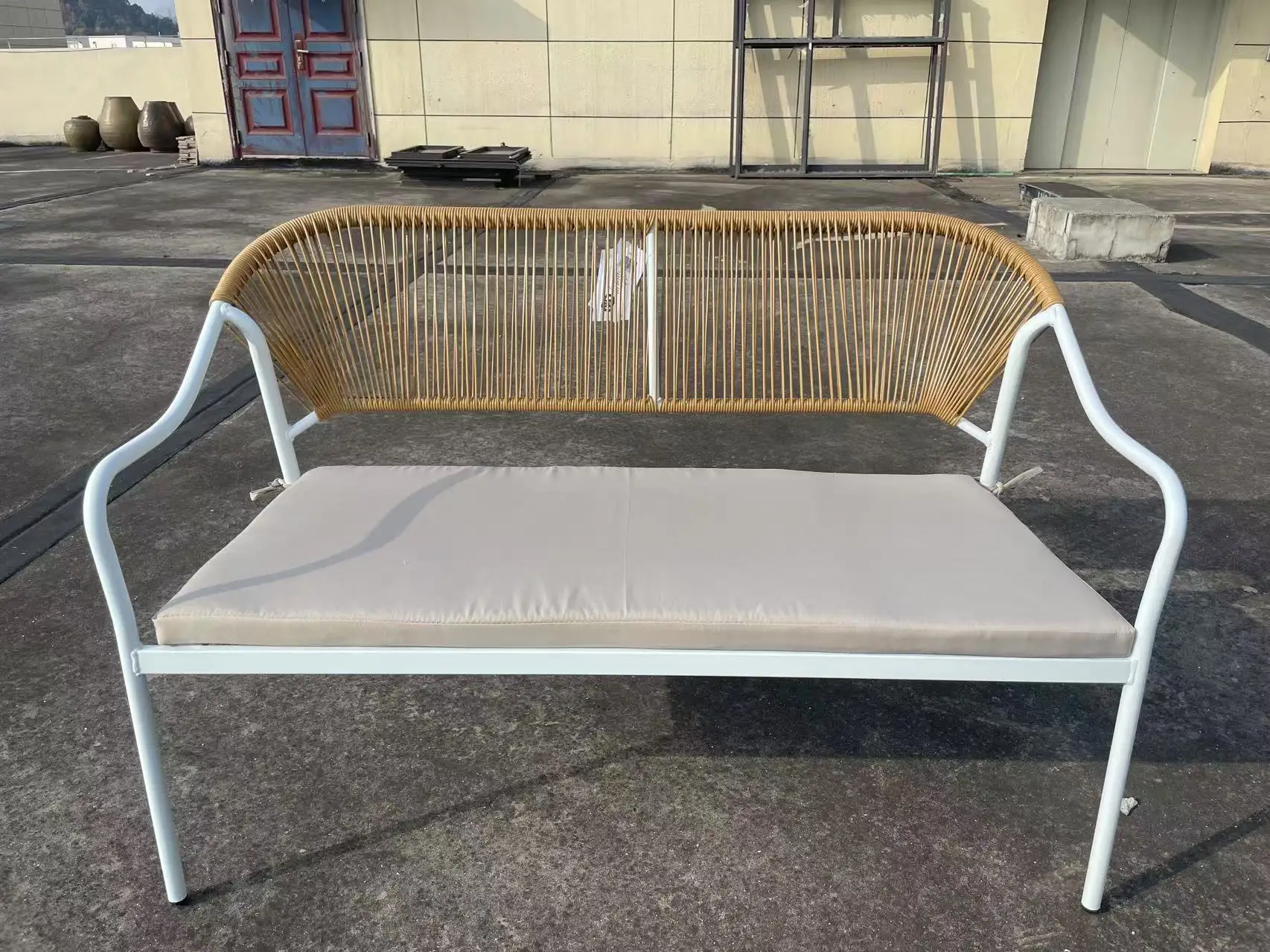 Stackable Wicker Patio Conversation Set with Cushions 5