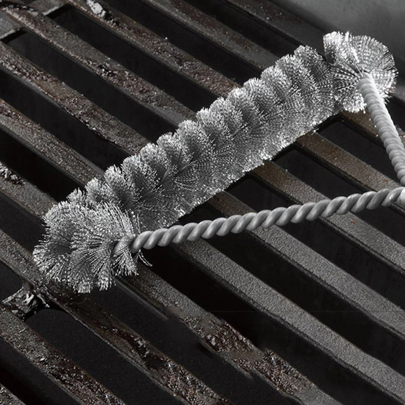 1pc Steel BBQ Brush Grill and Scraper BBQ Cleaner Brush Perfect Tools Grill Cleaning Ideal Barbecue Accessories Non-stick