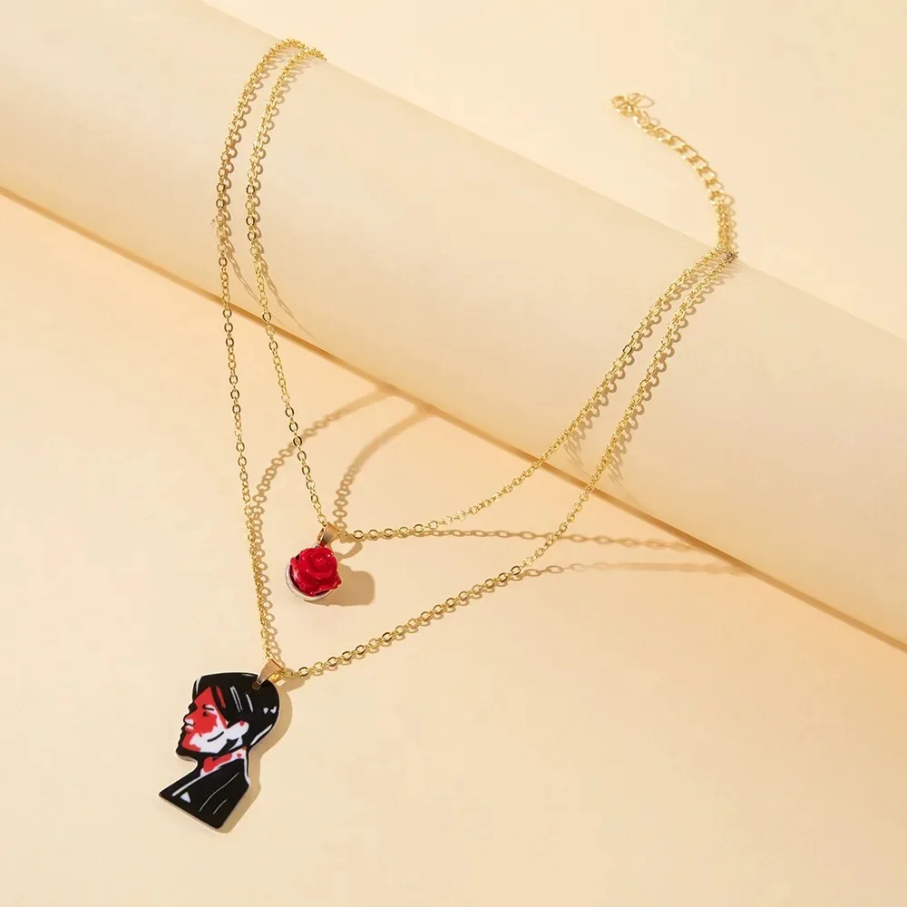 Rock Band My Chemical Romance Cosplay Necklace Music Band MCR Three Cheers Rose Unisex Choker Pendant Jewelry Accessories Props 5