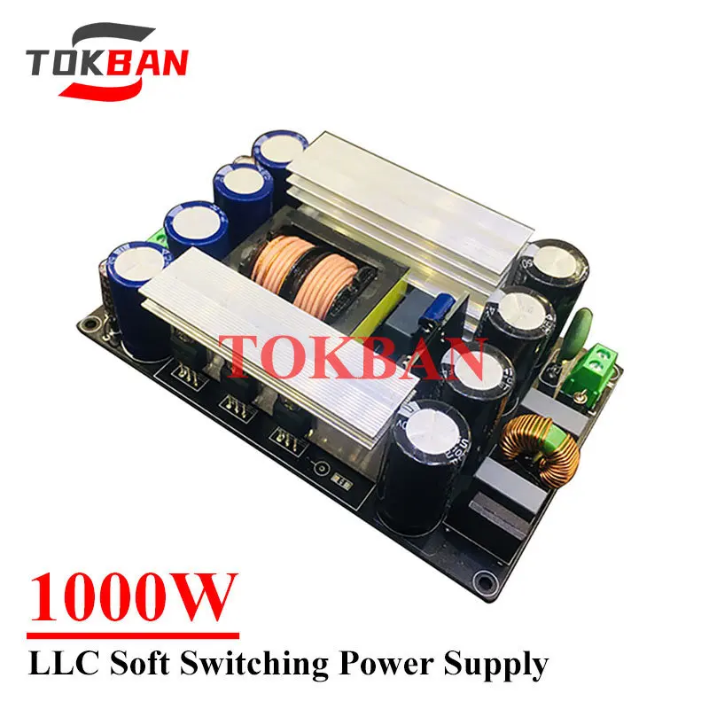 

Tokban 1000w LLC Soft Switching Power Amplifier Board Switching Power Board Dual Output Voltage ±35v To ±80v for Diy Auido