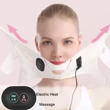 

Microcurrent Facial Lifting Vibration Massager Elastic Sleep Face Mask Double Chin V-Shaped Face Cheek Bandage Skin Care Tools