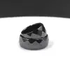 Natural Stone Hematite Faceted Rings 10mm Width Couple Jewelry Gift for Men and Women 3