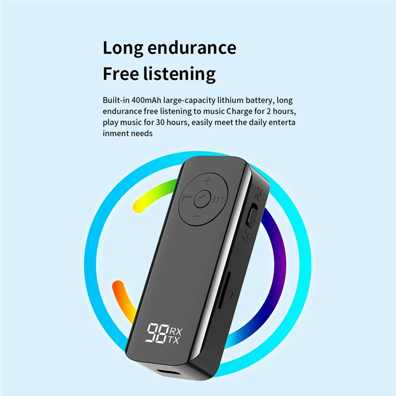 B04C-Bluetooth5.3 송신기 수신기 3.5Mm AUX 무선 어댑터 스테레오..