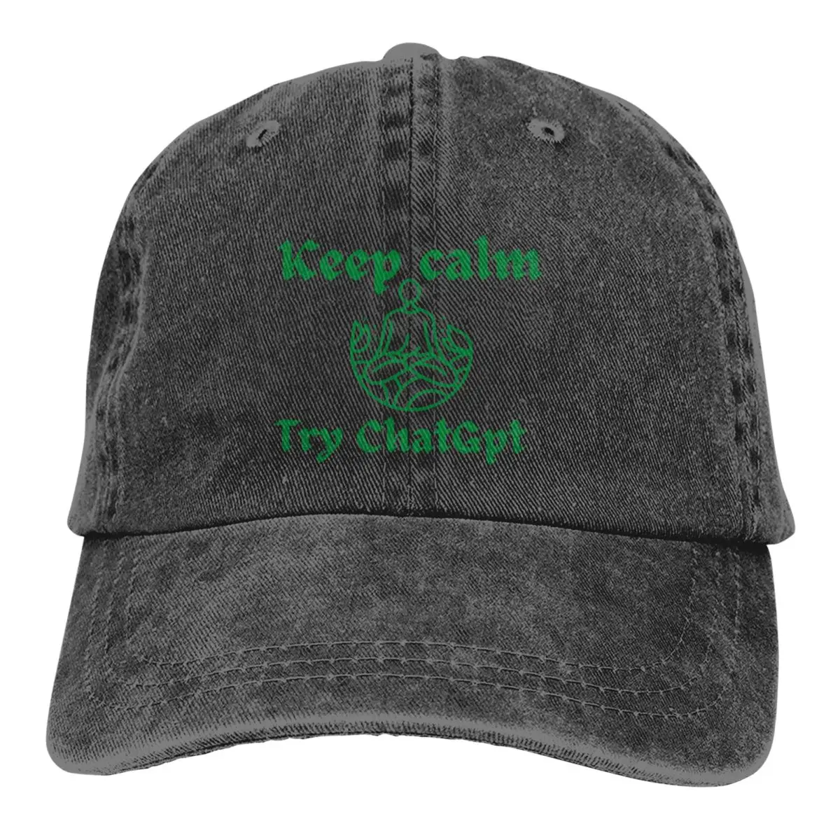 

Washed Men's Baseball Cap Keep Calm Yoga Trucker Snapback Cowboy Caps Dad Hat ChatGPT Golf Hats