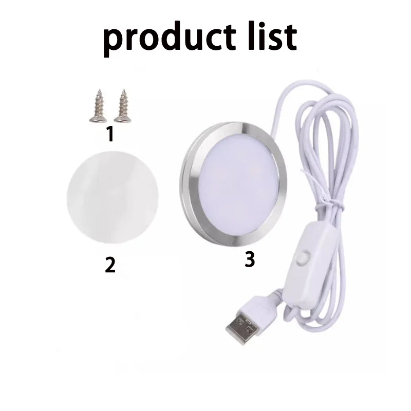 밤부랩 LED 램프 키트 001 DIY 모델 (3D 프린팅 부품 제외) 초박형 8mm USB DC5V 3W 표면 장착 미니 LED 스포트라이트