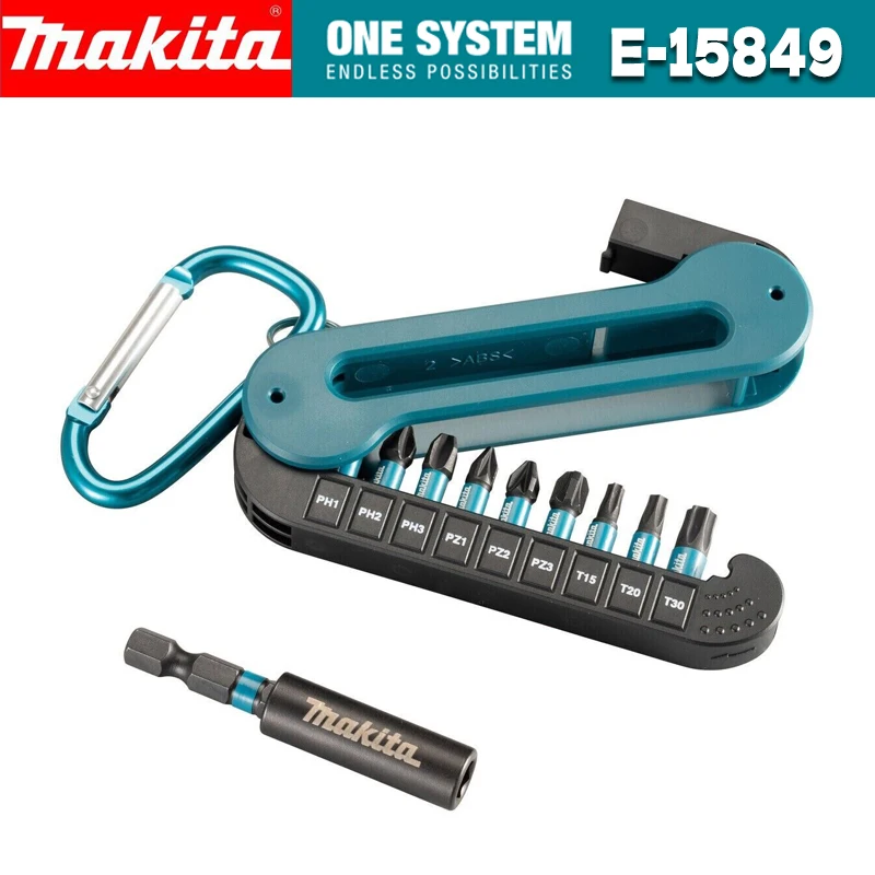 Makita E-15849 10 шт. Набор отверток с магнитной втулкой шестигранные крестовые электрические отвертки PH1 PH2 PH3 T15 T20 T25 T30