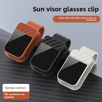 Clip per occhiali da sole per auto, portaocchiali da sole, portaocchiali, clip porta biglietti e carte per auto, accessorio per interni auto