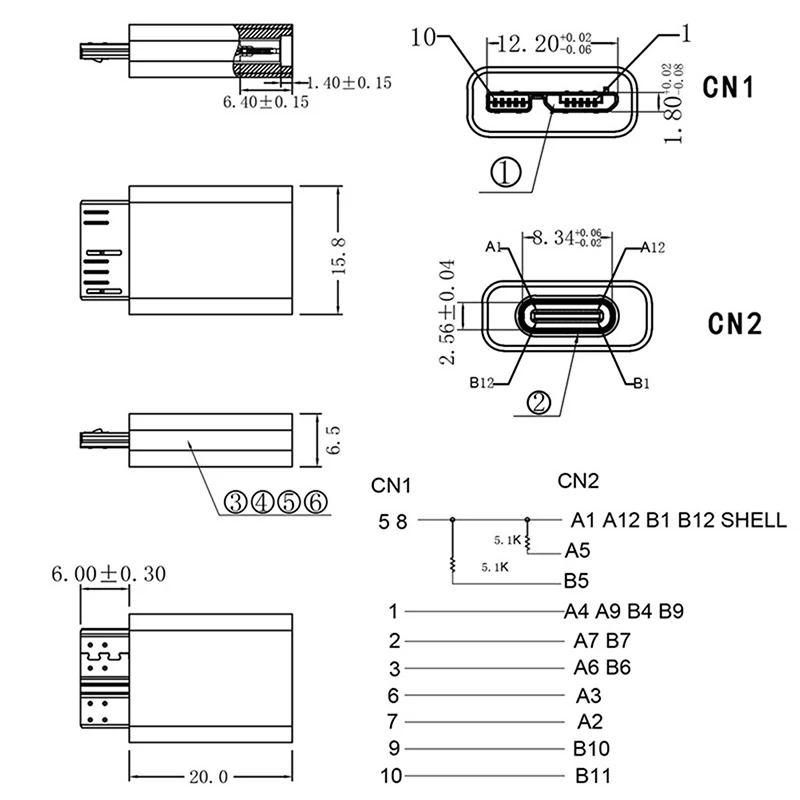 High-Speed USB-C to Micro-B Adapter for Fast Charging and Data Transfer