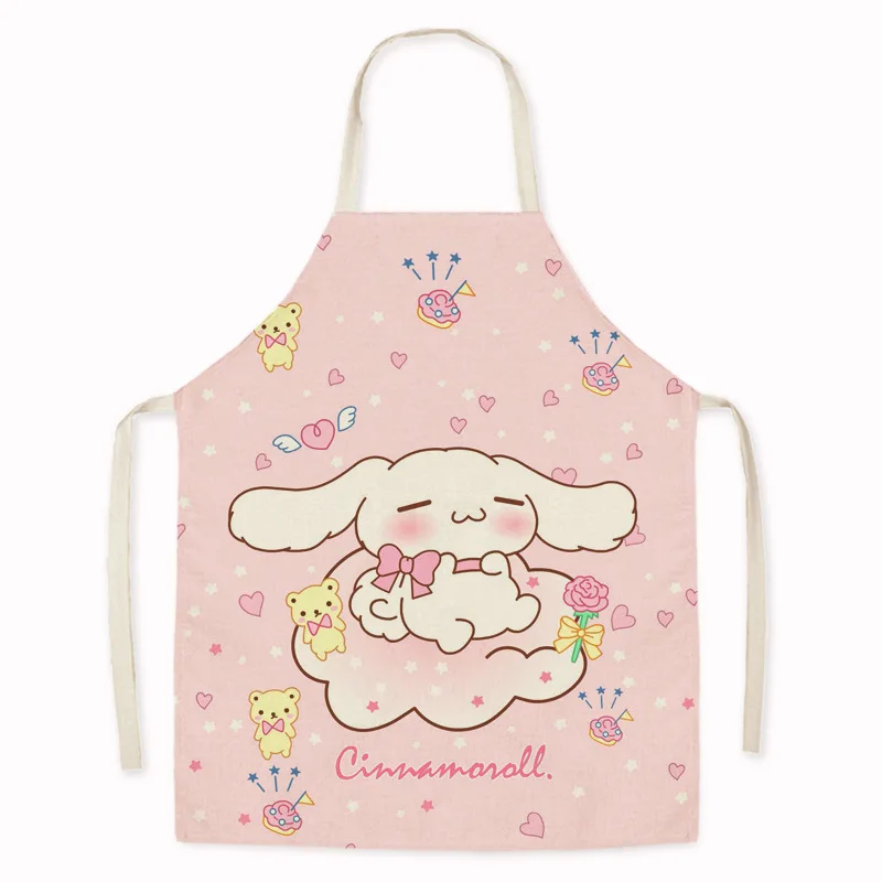 Denim Cotton Linen Apron bunny print customizable apron goods for home kitchen aprons for women Woman kitchen apron Apron hairdresser Apron