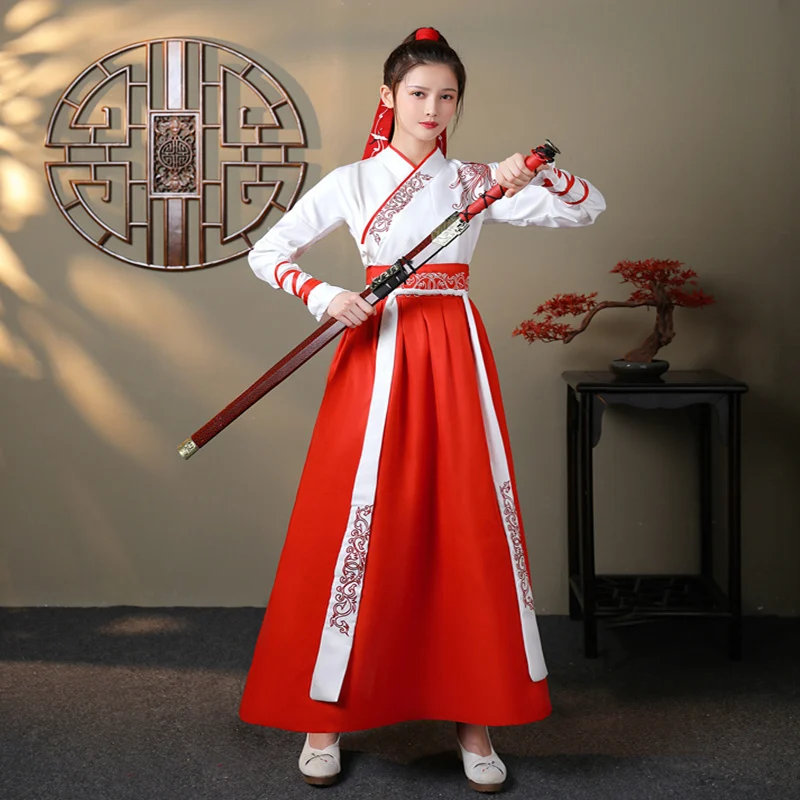 Tanio Hanfu kobieta tradycyjna chińska odzież krzyż kołnierz sklep