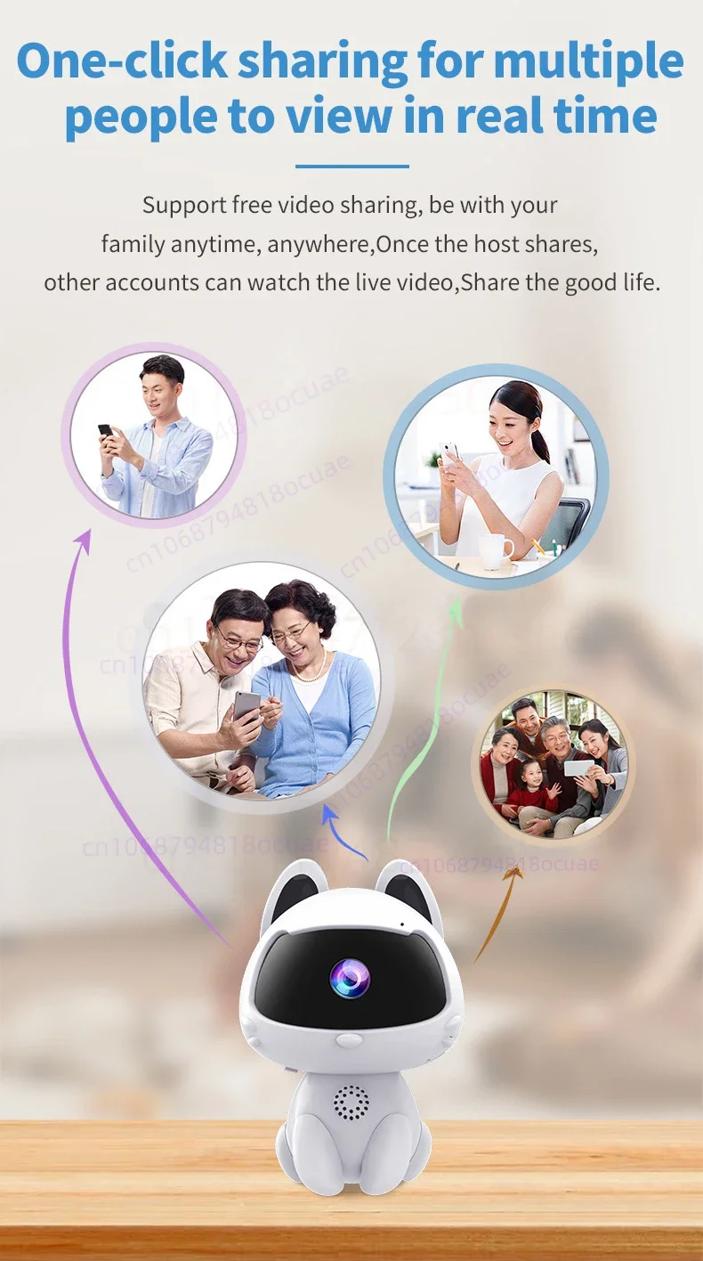 Mini HD WIFI Lovely Voice Remote Video Calls Camera  Home Intelligent Monitoring