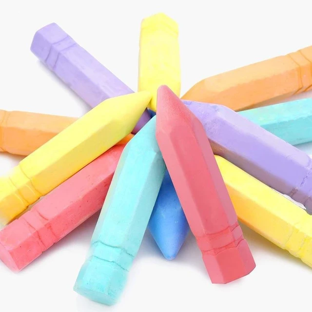 Sidewalk Chalk, 96 Pack, Non-Toxic, Colorful Jumbo Sidewalk Chalk for kids,  Sidewalk Chalk Bulk