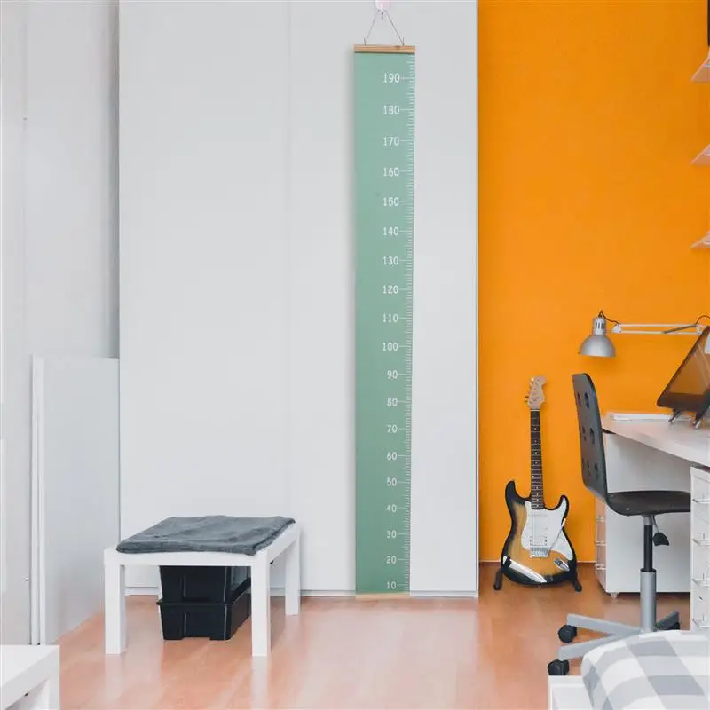 Nordic Style Oil Painting Canvas Cloth Hanging Decoration Kid Growth Height Chart Ruler Pendant Children Room Decoration