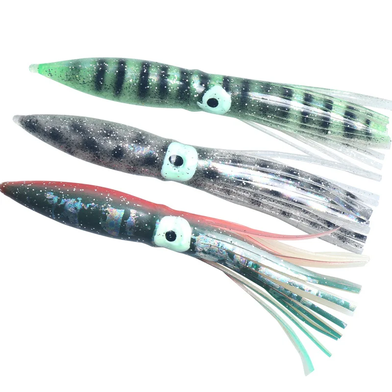 

Octopus Fishing Lure 6g 11CM Artificial Silicone Soft Baits Triple Jig Sinking Octopus Swimbaits for Bass Trout Shad 2 Strips