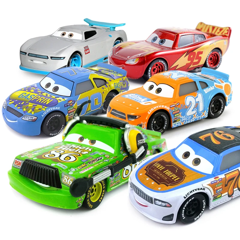 Auto 3 Disney Pixar Cars 2 Max Schnell Metal Diecast Toy Car 1:55 Lightning Mcqueen Regalo Per Bambini Spedizione Gratuita
