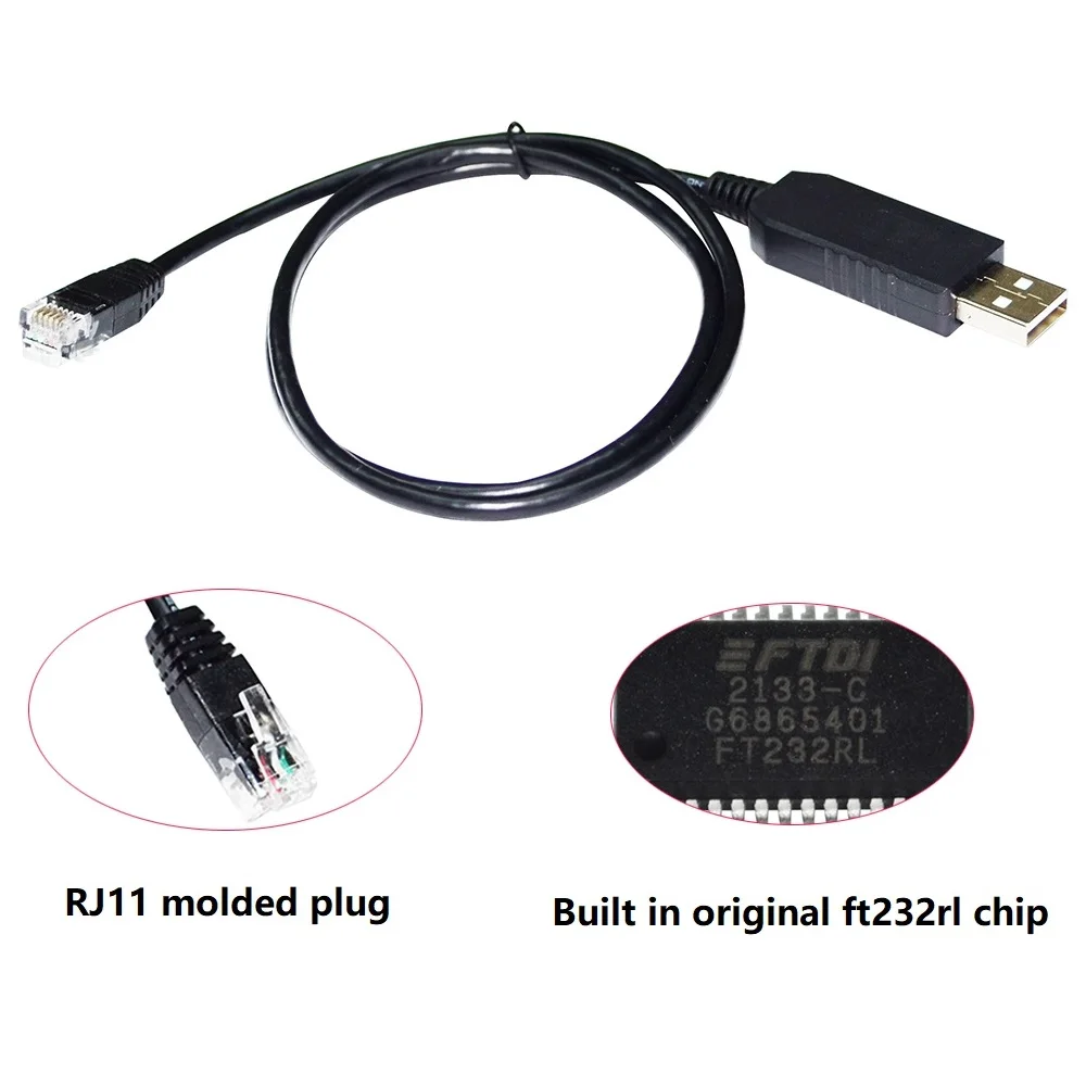 FTDI FT232RL CHIP USB TO RJ11 RJ12 ADAPTER SERIAL COMMUNICATION CONSOLE FOR CTC PLC TO PC KABLE I/O 2880A 2880B