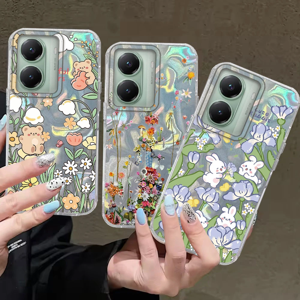 Purple Flower Rabbit Women's Phone Case Shell - Stylish and Popular Cover