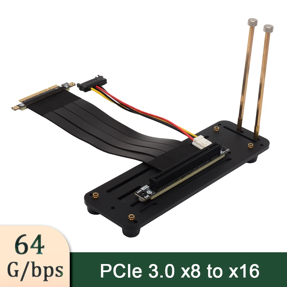 Cavo Prolunga PCIe 3.0 16x Per GPU - Schermato Ad Angolo Retto, Adattatore Per Montaggio Verticale Scheda Video, Compatibile Con GTX 1080, RTX 2060, RX 580 E Altre