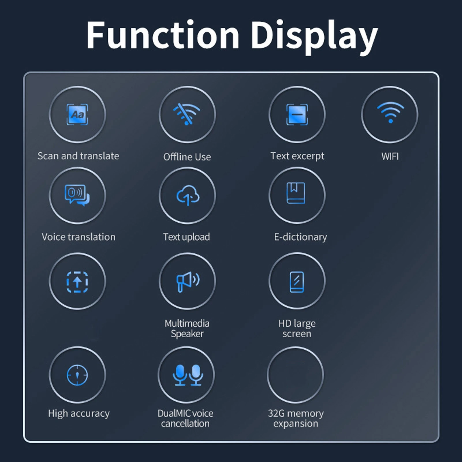 Pen Scanner Pen Reader Scanning Translation Pen Off Line HD Eye Friendly Touchscreen Portable Pen Reader for Textbooks Newspaper