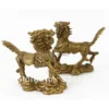 3 Inch Brass Feng Shui Pair TENGYUN CHILIN / chi lin M1186 3