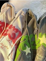 Fashion Embroidery Zip Up Hoodies Women Autumn Long Sleeve Tops Loose Hood Shirt Harajuku Y2K Clothes Female Sweatshirt Jacket - Image 6