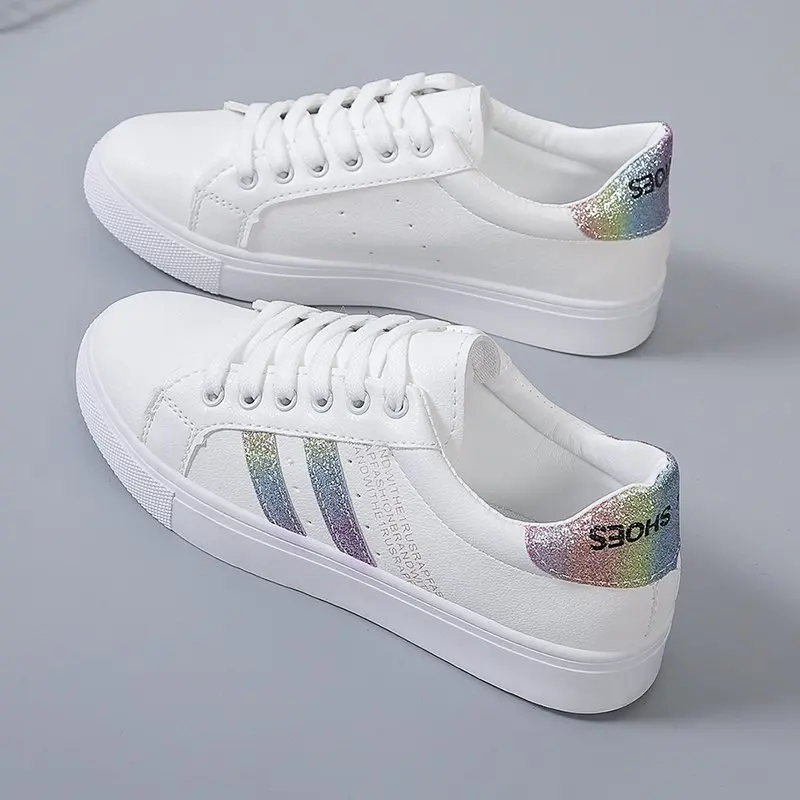 Women Sneakers Autumn Casual Walking Shoes Flat Lace Up Flat-bottomed Casual Shoes