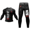 Cody Lundin 2 PCS Long Sleeve Sportsuit BJJ jiu jitsu Rashguard Shirts Bjj Grappling Compression Pants Running Active Wear 4