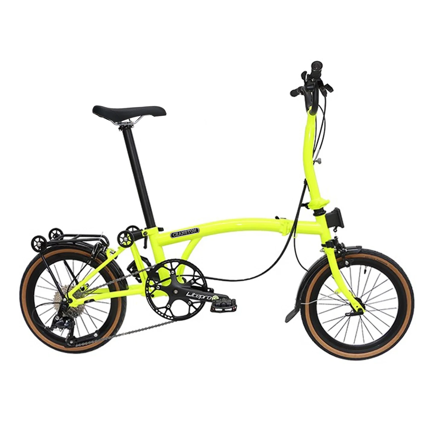 16インチ349 折り畳み自転車 9速 ディスクブレーキ ブルー 検 BROMPTON