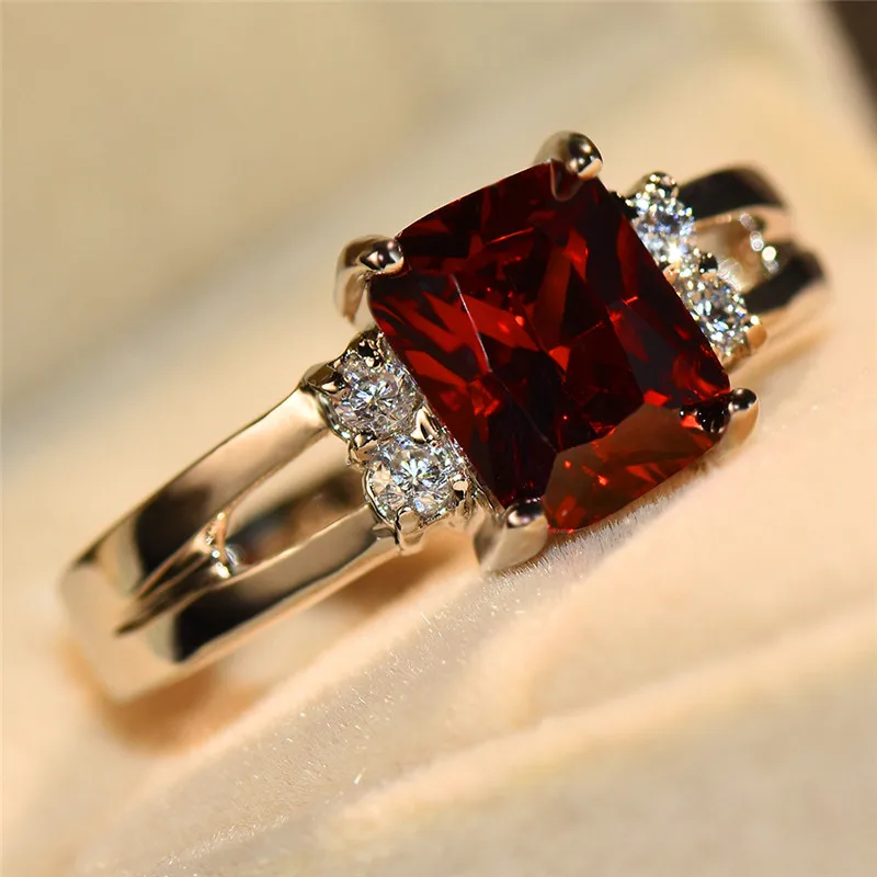 Female Crystal Zircon Stone Engagement Ring Wedding Jewelry For Women crystal rings,engagement rings,zircon rings,stone rings,fashion rings,fashion ring,wedding rings,finger rings