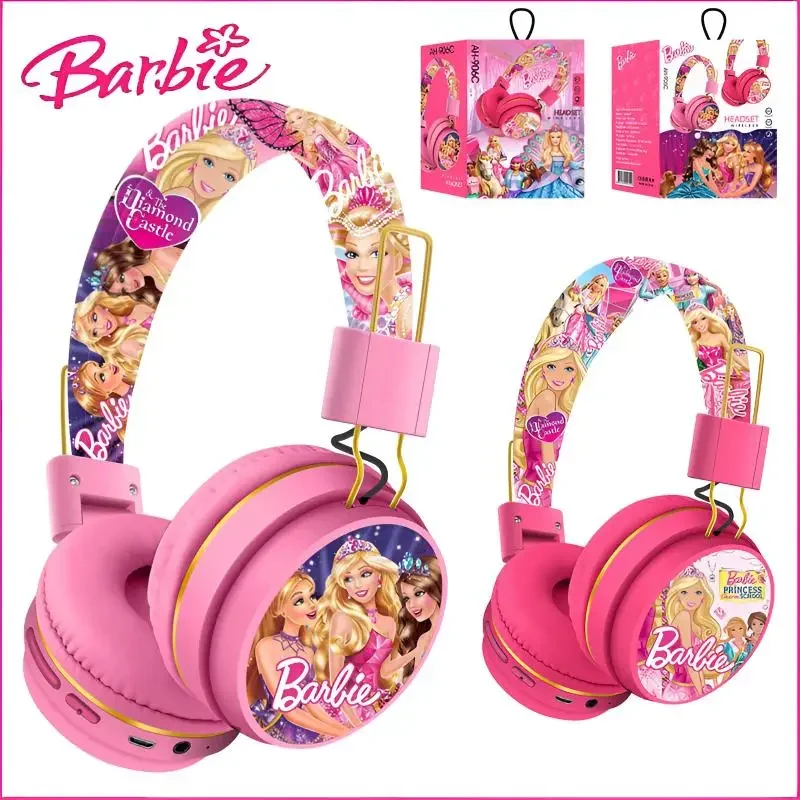 MinisoBarbieWirelessBluetoothHeadphoneY2K3DStereoHeadsetLadies