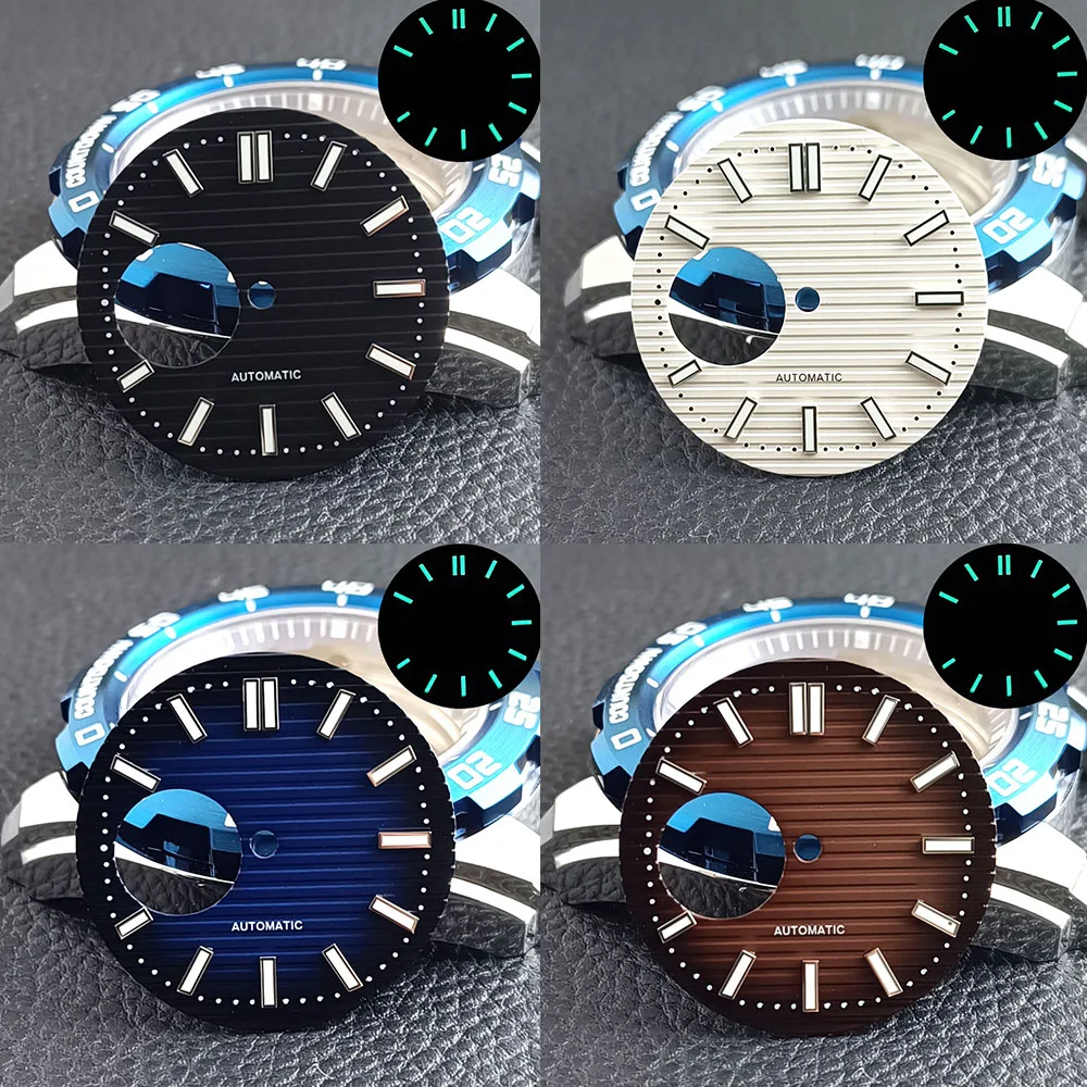 

Циферблат часов 29,5 мм подходит для часов NH38 NH38A, стерильный циферблат, зеленый светящийся циферблат