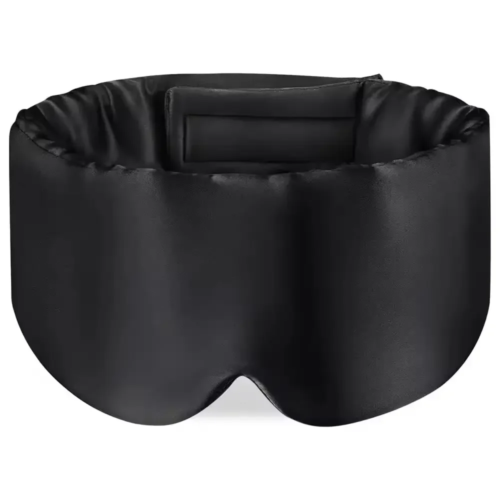 Luxurious Mulberry Silk Sleep Mask - Ultra-Soft Light-Blocking Eyemask for Restful Sleep and Travel