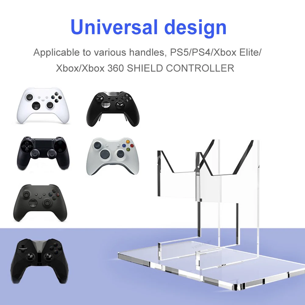 아크릴 게임 컨트롤러 거치대 공간 절약형 싱글 레이어 게임패드 헤드셋 스탠드, PS4, PS3, Xbox용 스토리지 랙 액세서리