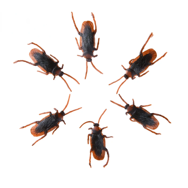 Halloween gadget Plastic Cockroaches Joke Decoration Props Rubber Toy Gags Practical Jokes Toys Plastic Bugs Cockroach prank toys joke toys