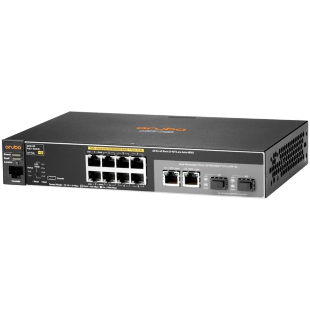 

Aruba J9774A 2530-8G-PoE+ 8-Port Rack-Mountable Network Switch