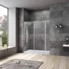 Frameless Shower Doors 68-72" Width x 76" Height with 3/8"(10mm) Clear Tempered Glass 3