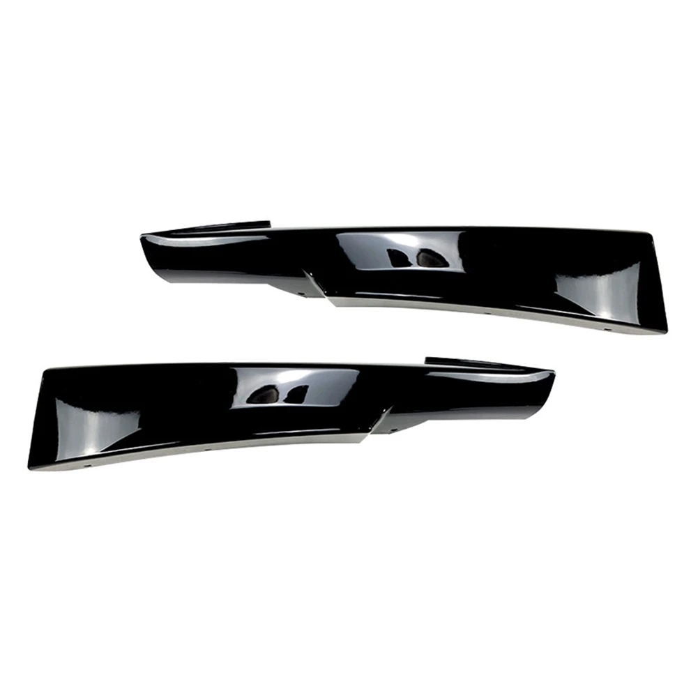 A61E-Glossy Black Front Bumper Lip Corner Cover Trim Lower Protector Splitter Spoiler for-BMW E90 320I 330I M-Tech LCI 09-12