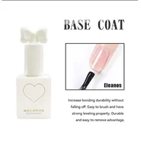 Eleanos 15ML Base No Wipe Top Coat UV Gel Colorful Gel Nail Polish Semi Permanent Soak Off UV LED Nail Art Manicure Nail Varnish 2
