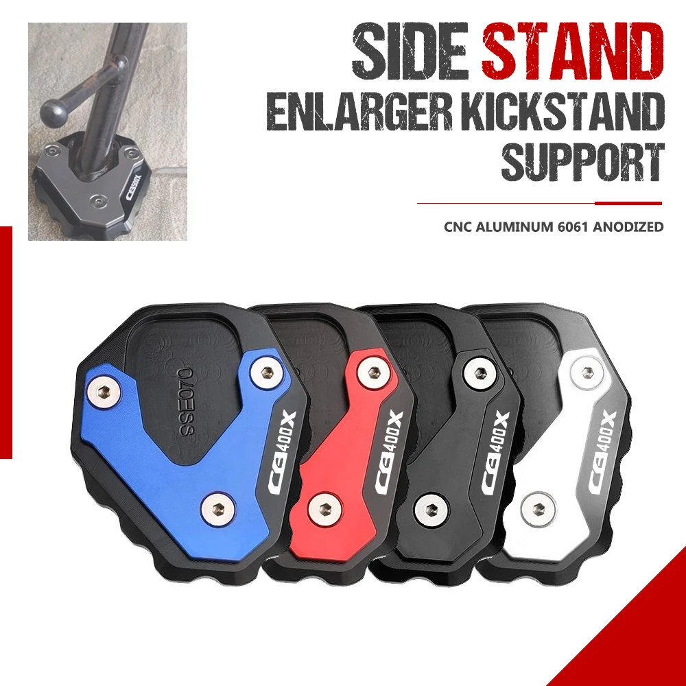 

CNC Kickstand Foot Side Stand Extension Pad Support Plate For HONDA CB400X CB125R CB300R CBR300R 2018 2019 2020 2021 2022 2023