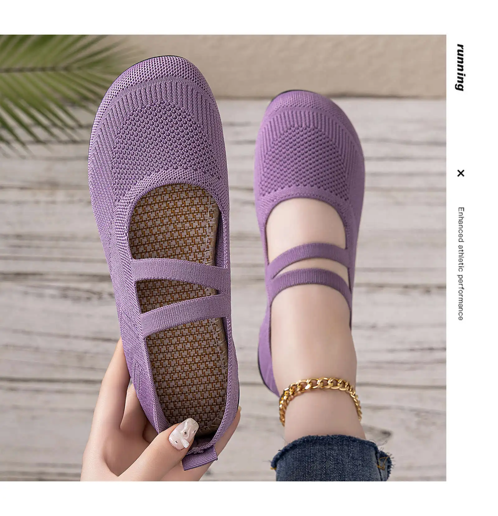 أحذية نسائية خفيفة الوزن من النسيج الشبكي، أحذية باليه كاجوال، أحذية ماري جين، أحذية مسطحة للسيدات، أحذية صيفية
