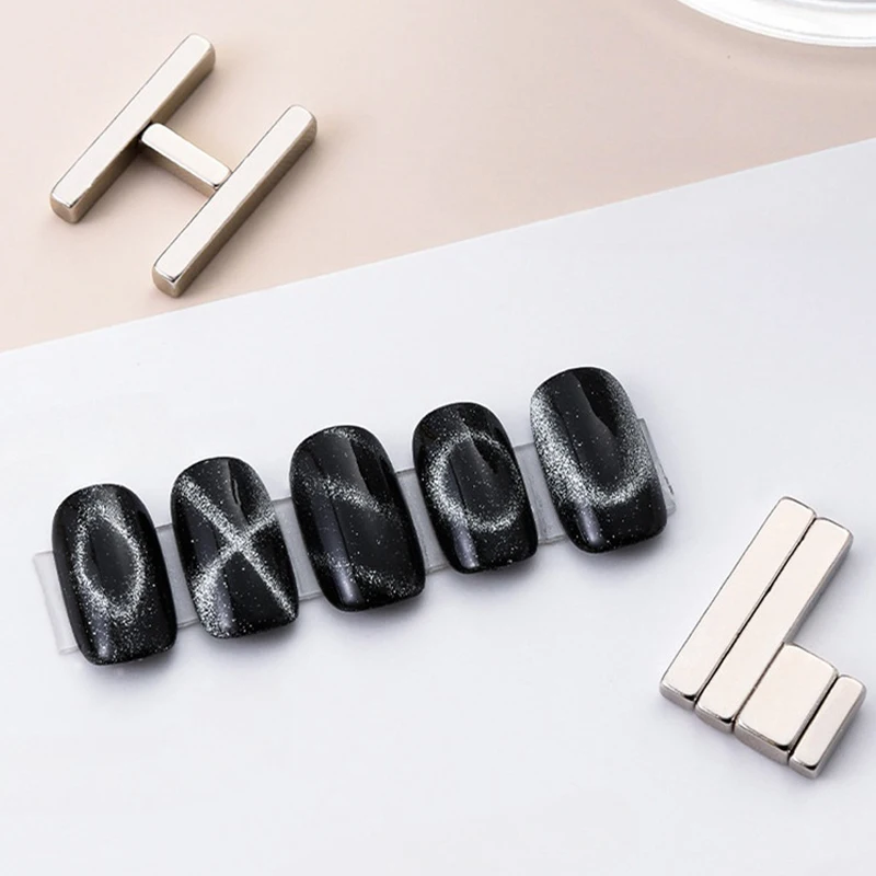 4pcs/set Cat's Eye Magnetic Stick Nail Multi-function Long Strip Magnet Board French Nail Stick Set for UV Gel Manicure Tools cat eye nail tool,magnetic nail art tools,magnetic nail tools