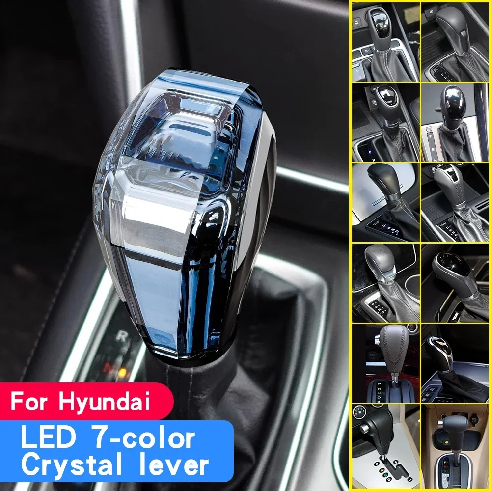 

Car Crystal Handle Gear Shift Knob Lever Head LED for Hyundai Sonata Tucson i20 i30 i40 IX25 IX35 Verna Santa Fe Elantra Azera