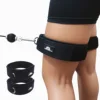 1 Pair Adjustable Thigh Ankle Strap Leg Cuffs Neoprene Padded Straps D-Ring Glute Kickback for Home Gym Cable Machine Exercise 1