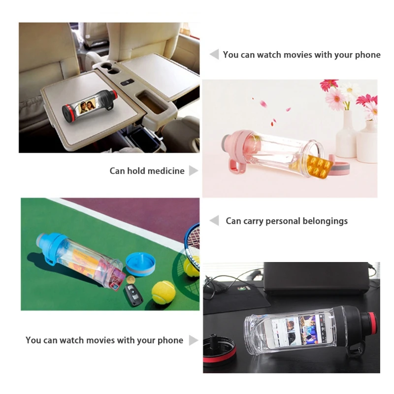 Portable 400ml Water Bottle with Hiding Phone Pocket Secret Pill Organizer Sports Fitness Drinkware sports water bottle portable water bottle