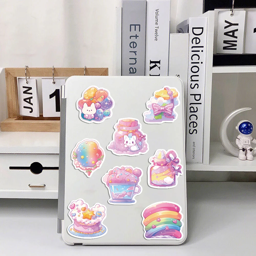 50개 캔디 소품 재미있는 스티커 DIY 휴대폰 케이스 노트북 물컵 컴퓨터 장난감 스티커
