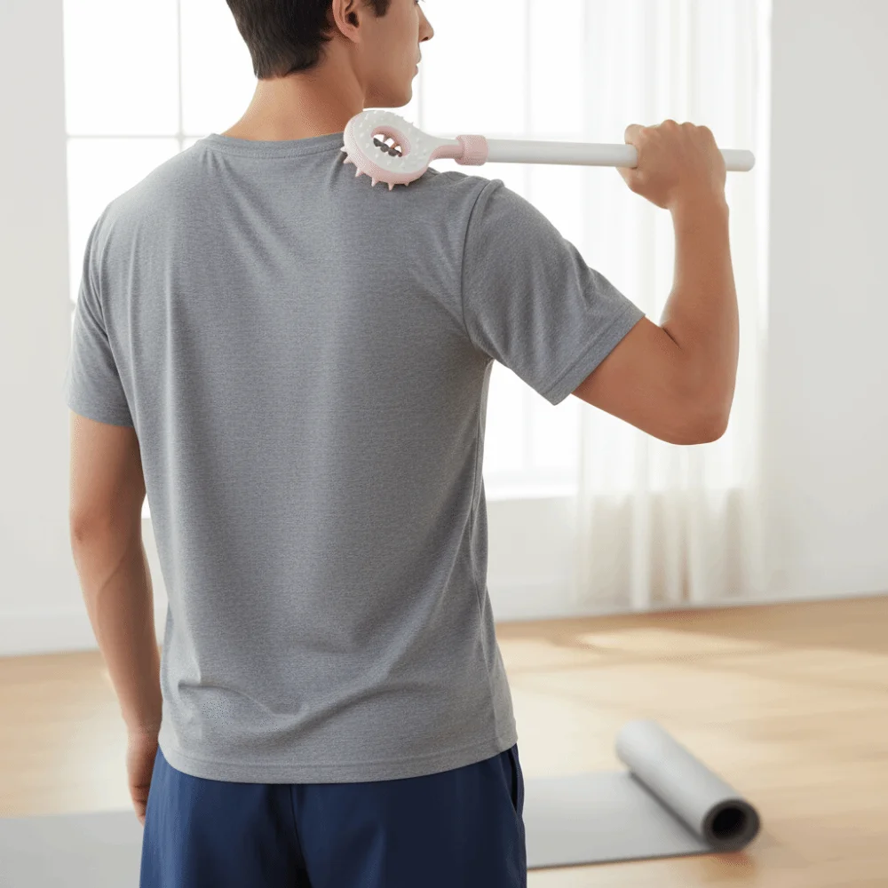 Portable Stretchable Back Scratcher Double-sided Plastic Back Massage Tool Hanging Adjustable Itching Scratch Personal Massage