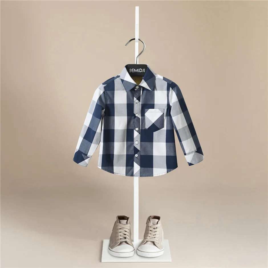 Boys Long Sleeve Shirts Spring Thin Baby Boys Long Sleeve Striped Print Shirts Kids Tops Tees Casual Blouse Kids Clothing