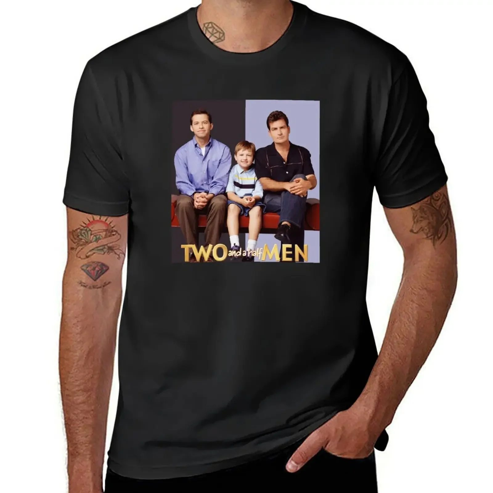 

Two and a Half Men T-shirt vintage plain oversized mens cotton t shirts